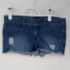 Woman's Vans Distressed Denim Cutoff Jean Shorts Size 5